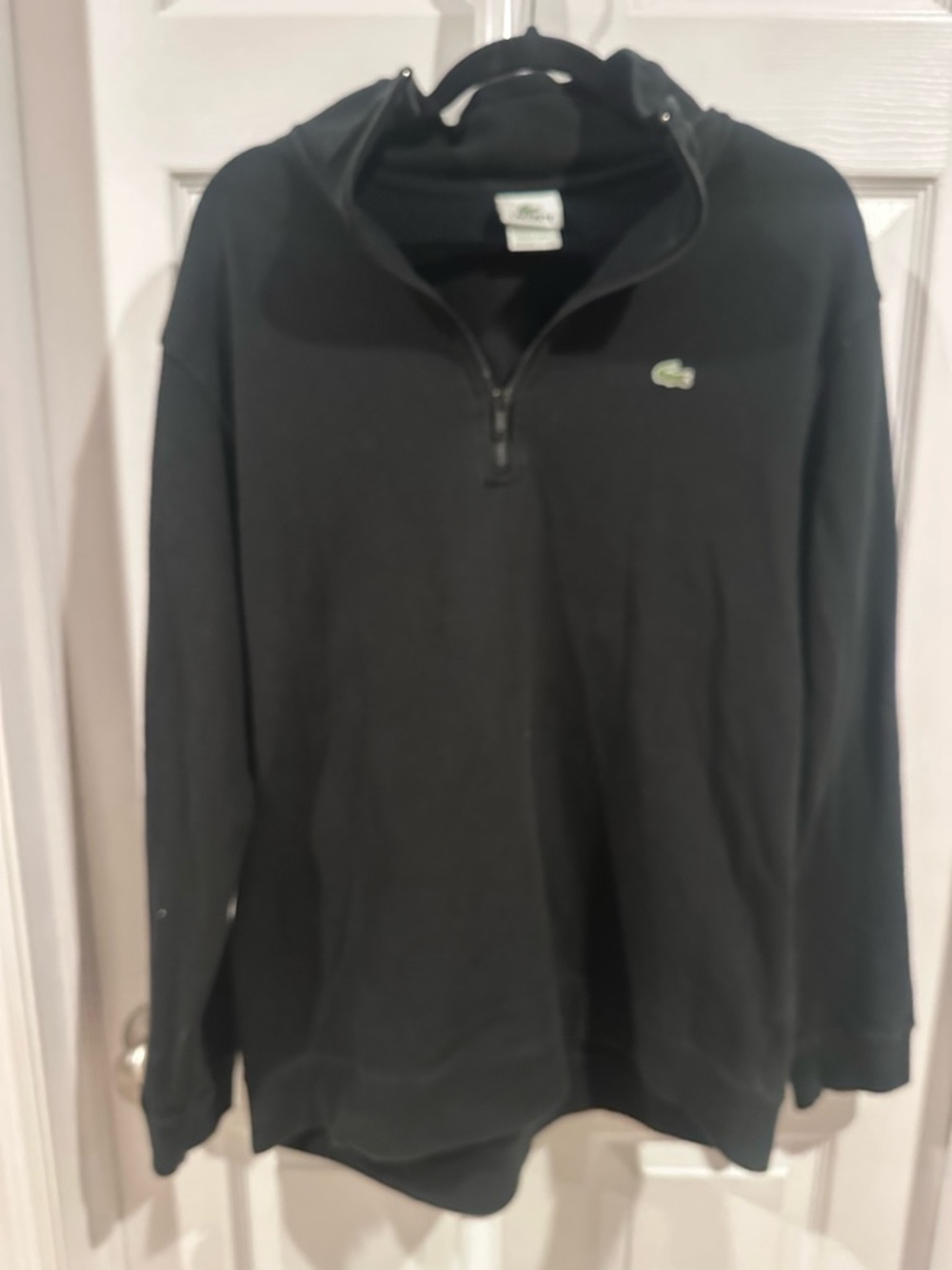 Lacoste Men’s Black Half-Zip Pullover Sweater